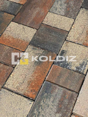 Тротуарная плитка Колдиз Новый город Колор микс Оникс Коричневая