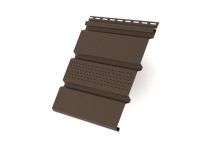Виниловый софит Grand Line Classic Standart частично перфорированный коричневый
