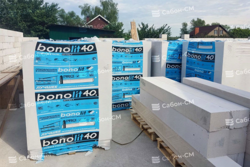 Газобетонные блоки Бонолит Дмитров D400 625х250х150 перегородочные
